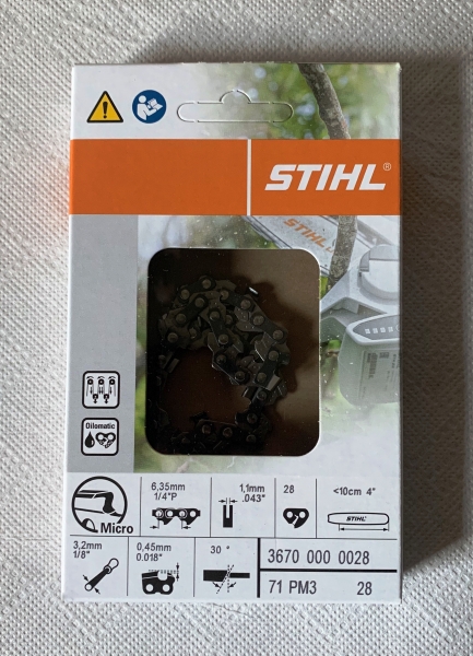 Stihl Kette Sägekette für GTA 26 Astsäge Akku Gehölzschneider Gestrüppschneider